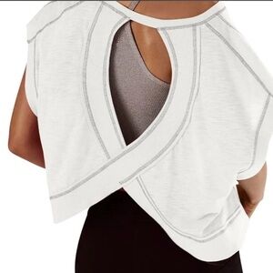 White open back top NEVER WORN